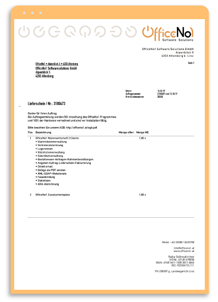 ERP Lieferschein